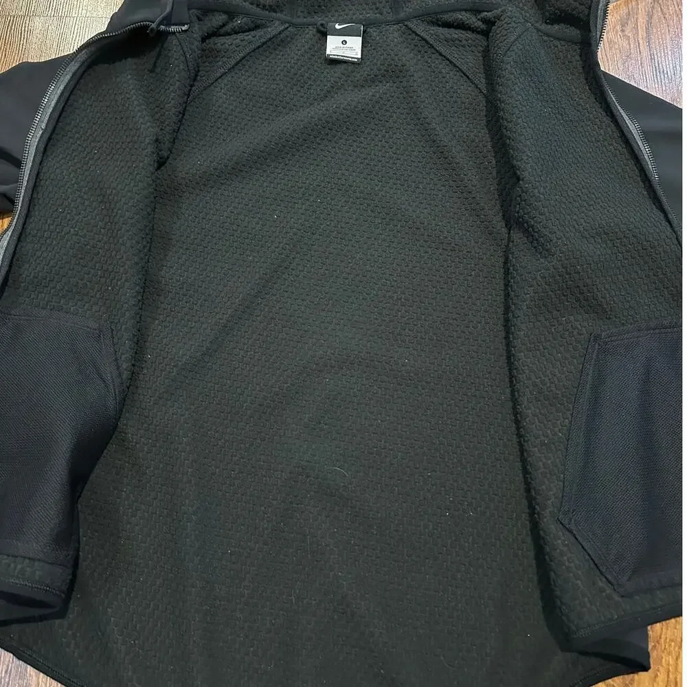 Nike Youth Full Zip Hoodie Jacket Sz Large Black Athletic Sweatshirt Boys/Girls